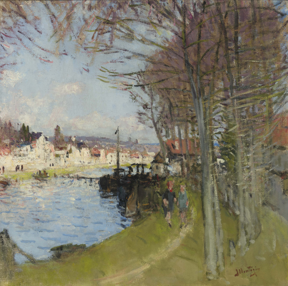 The Seine at St. Mammes, Village en Bord de Riviere, ca. 1925