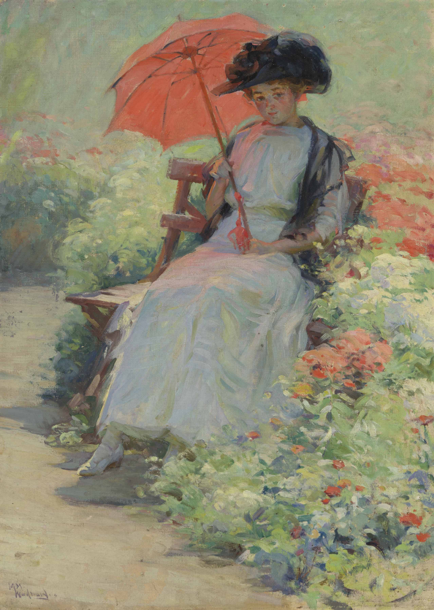 "Young Lady in a Garden", ca. 1912
