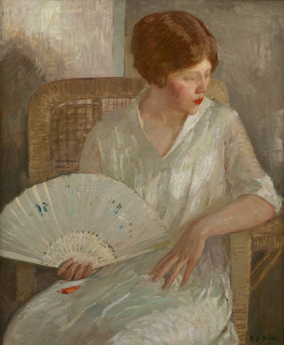 Girl with White Fan, circa 1915