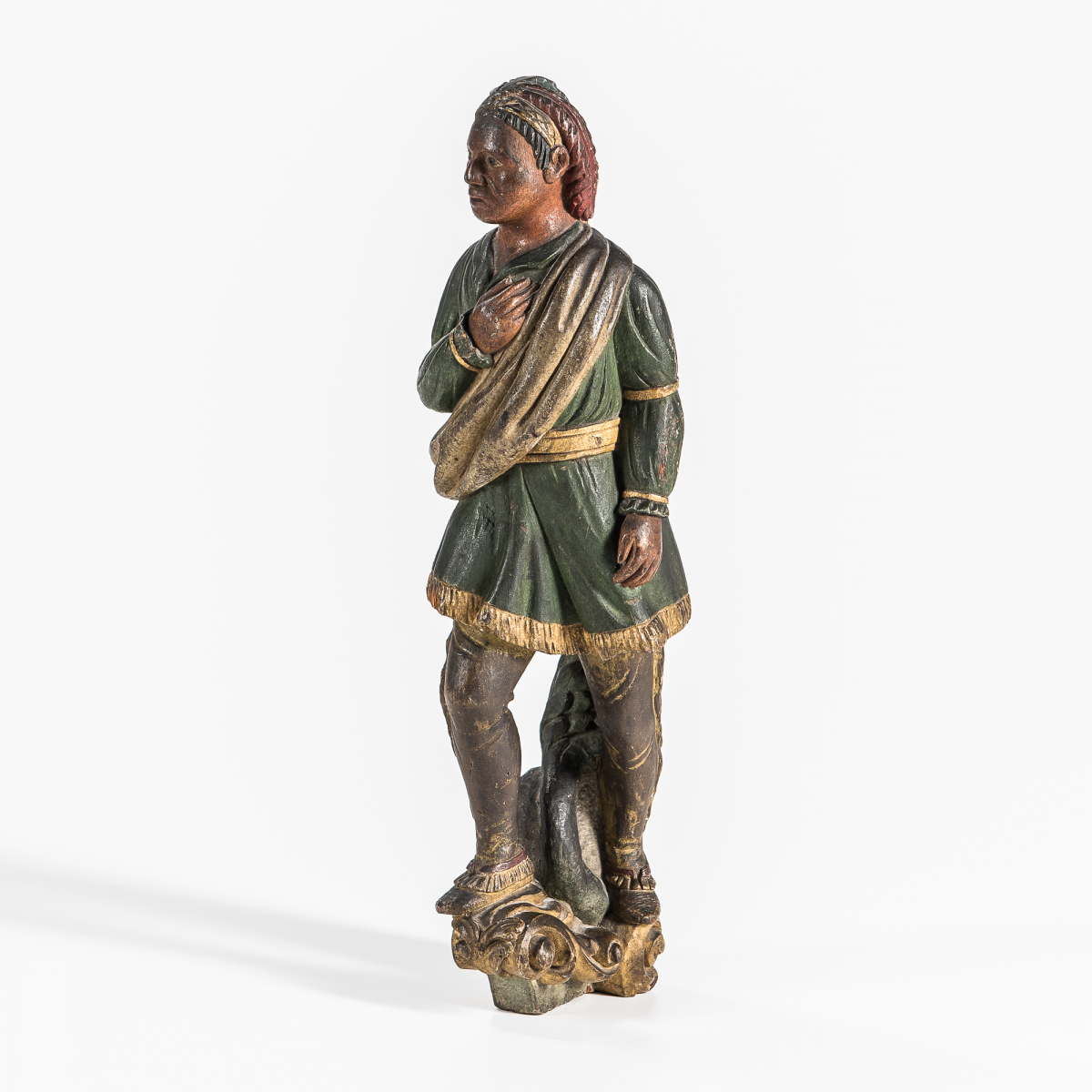 Carved and Painted Model for an Indian Chief Figurehead, America, 19th century