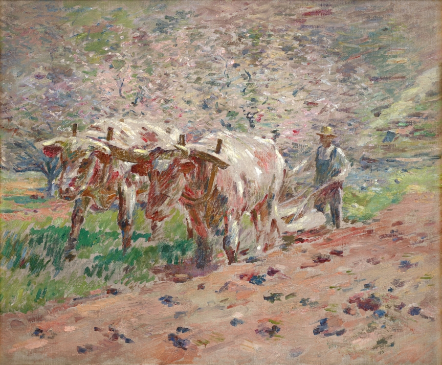 Springtime, Vermont (Oxen Ploughing), 1895