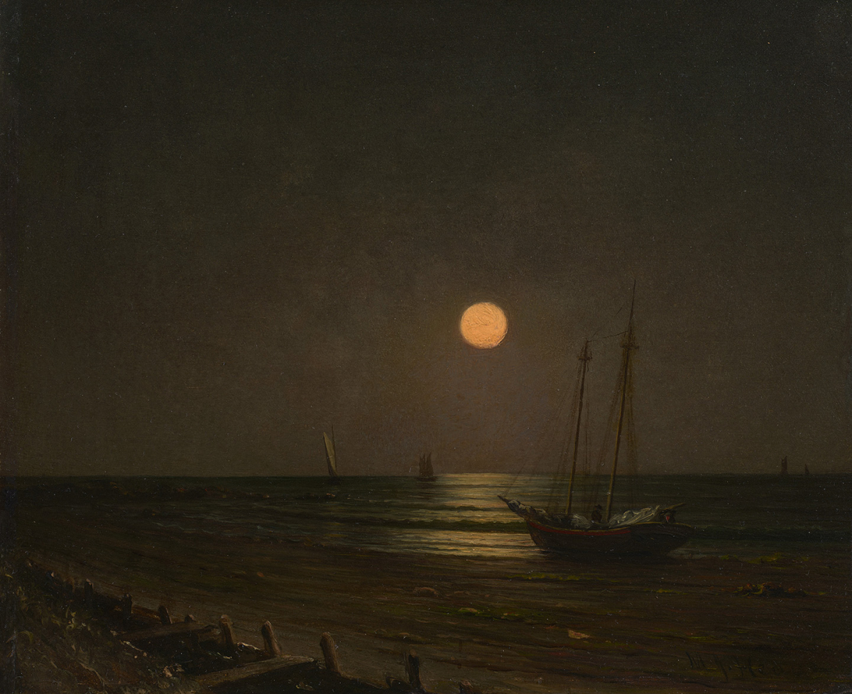 Scituate Beach, Moonlight, circa 1870 - 1875