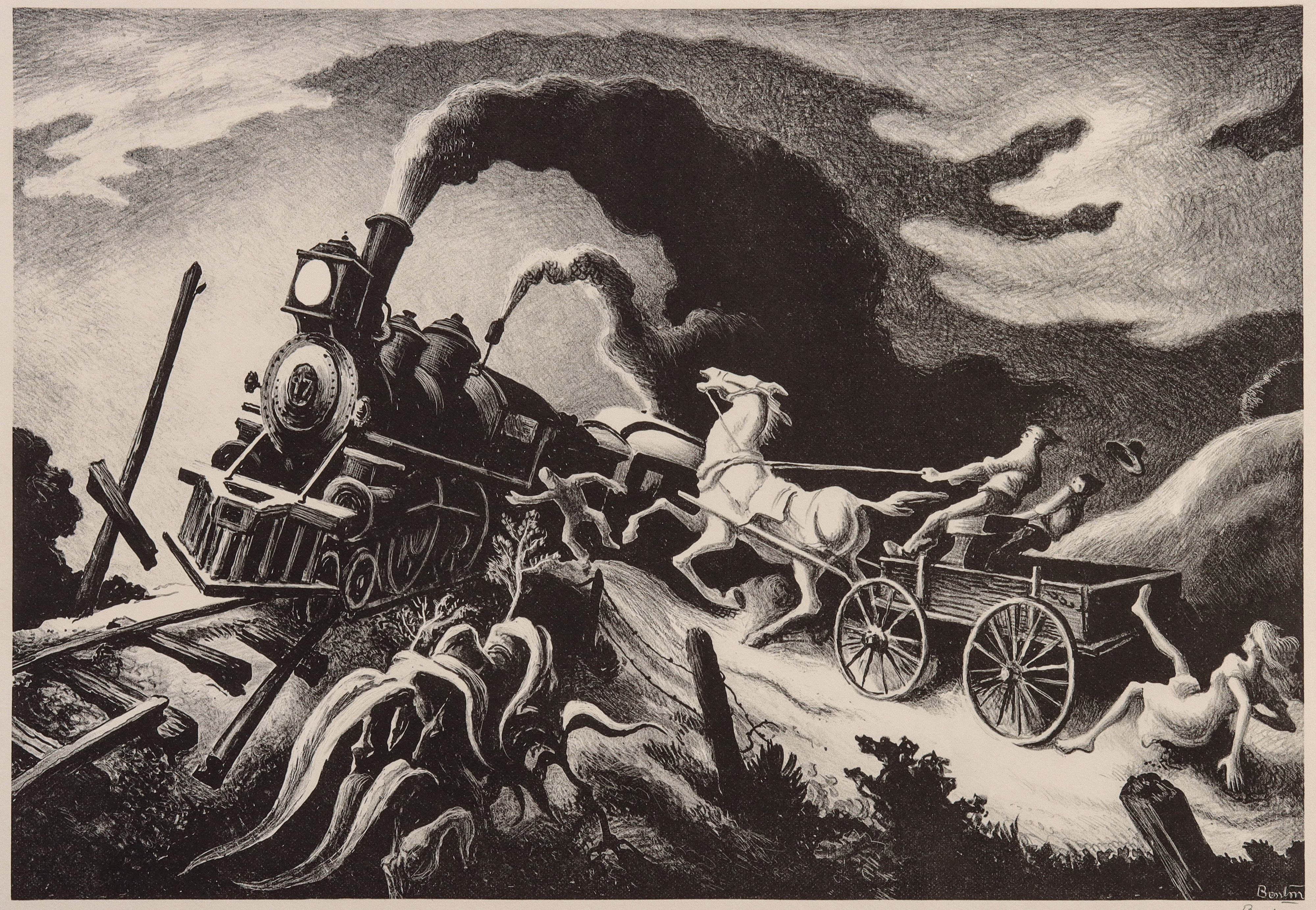 Wreck of the Ol' 97 (1944), One of Fifteen Benton Prints on Offer