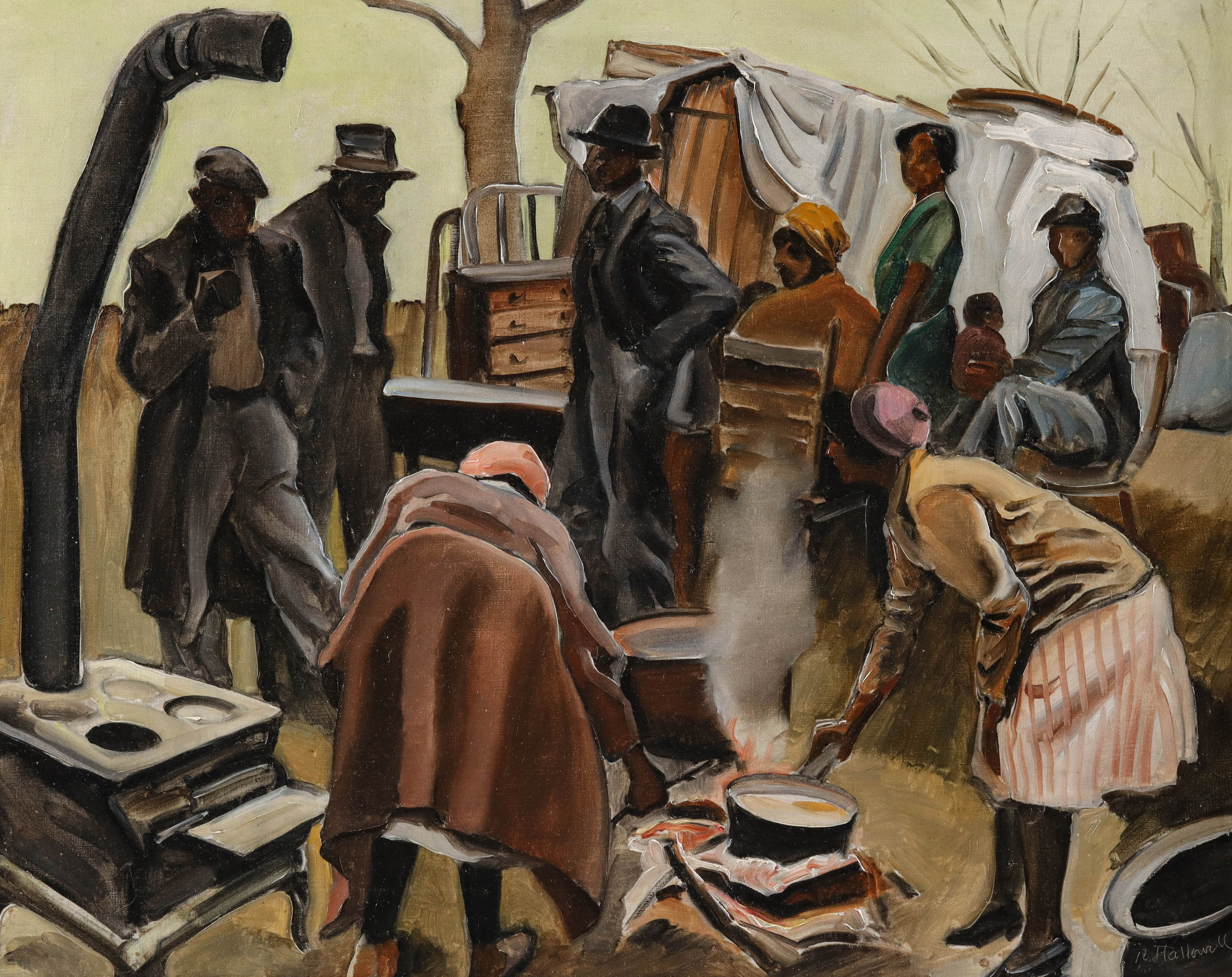 Untitled Hooverville Camp Scene (Circa 1935)