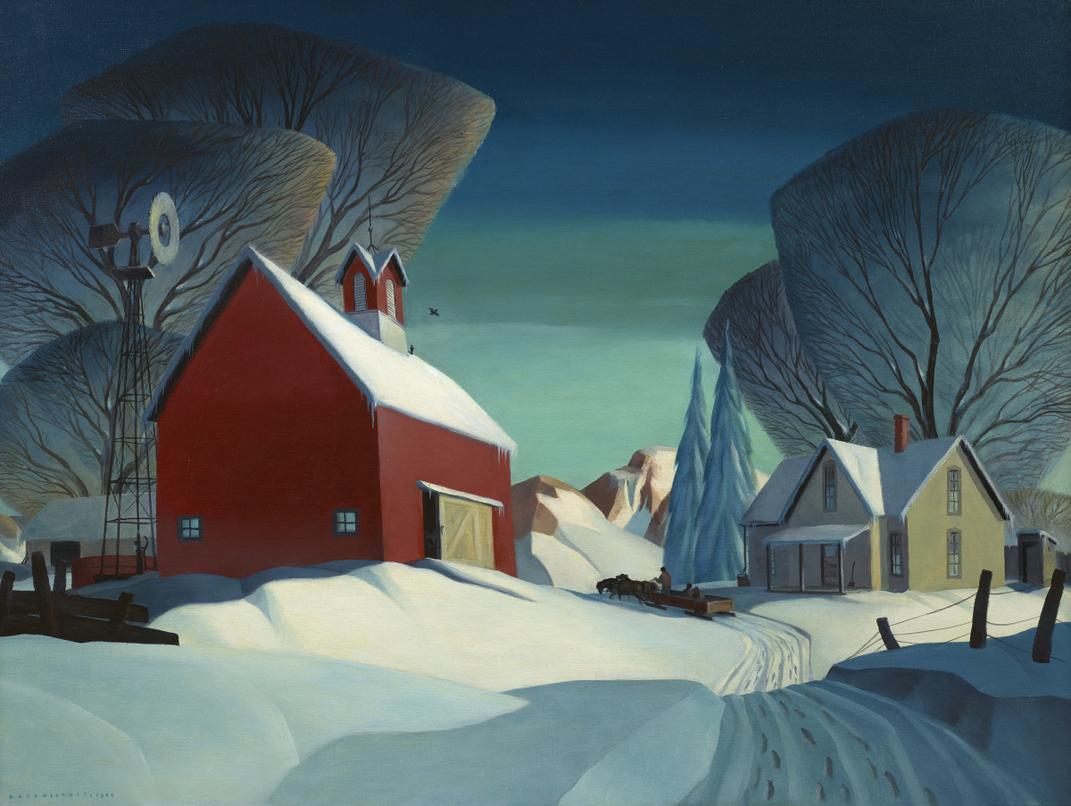 Farm Scene in Winter 1966