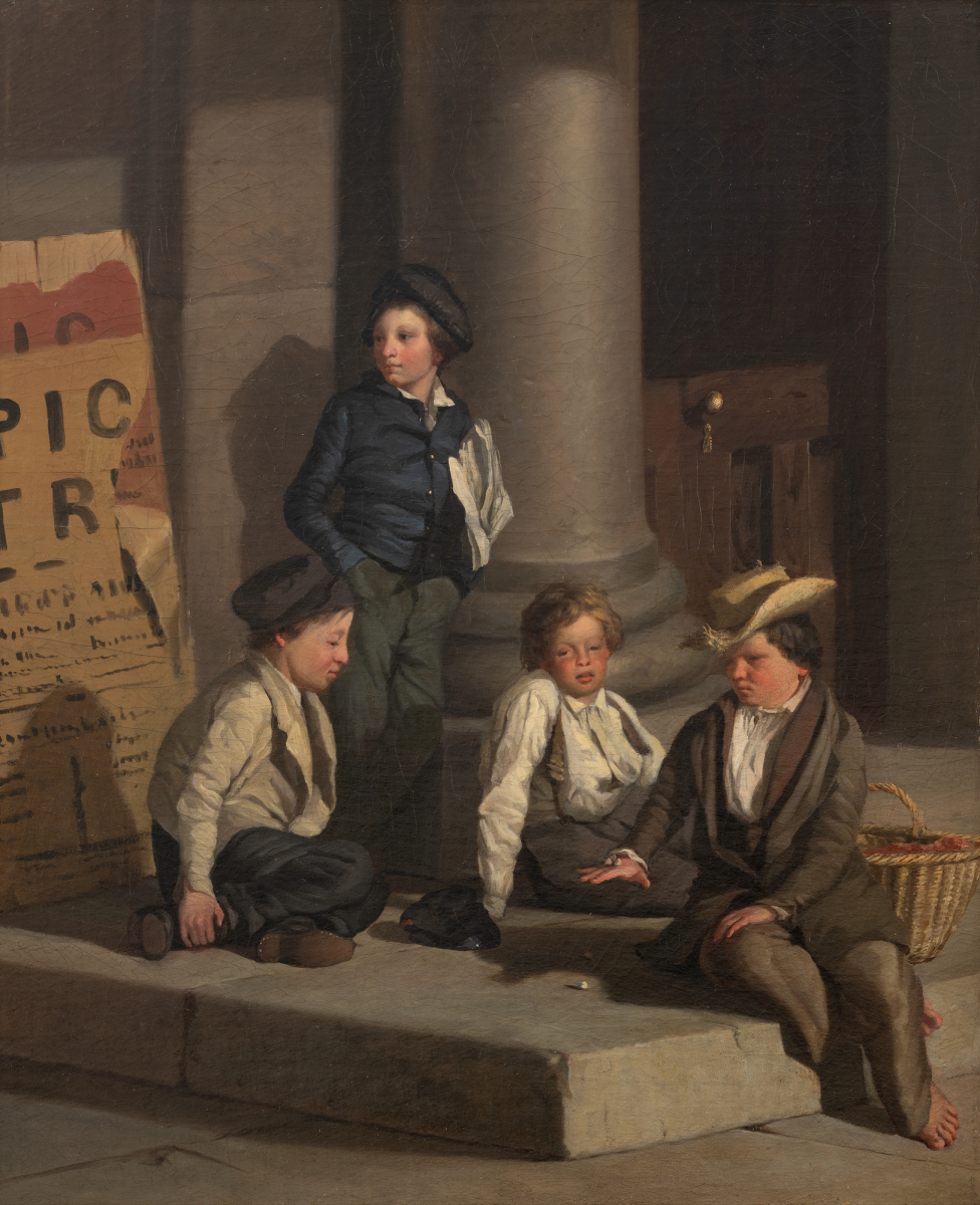 Boys Playing Marbles