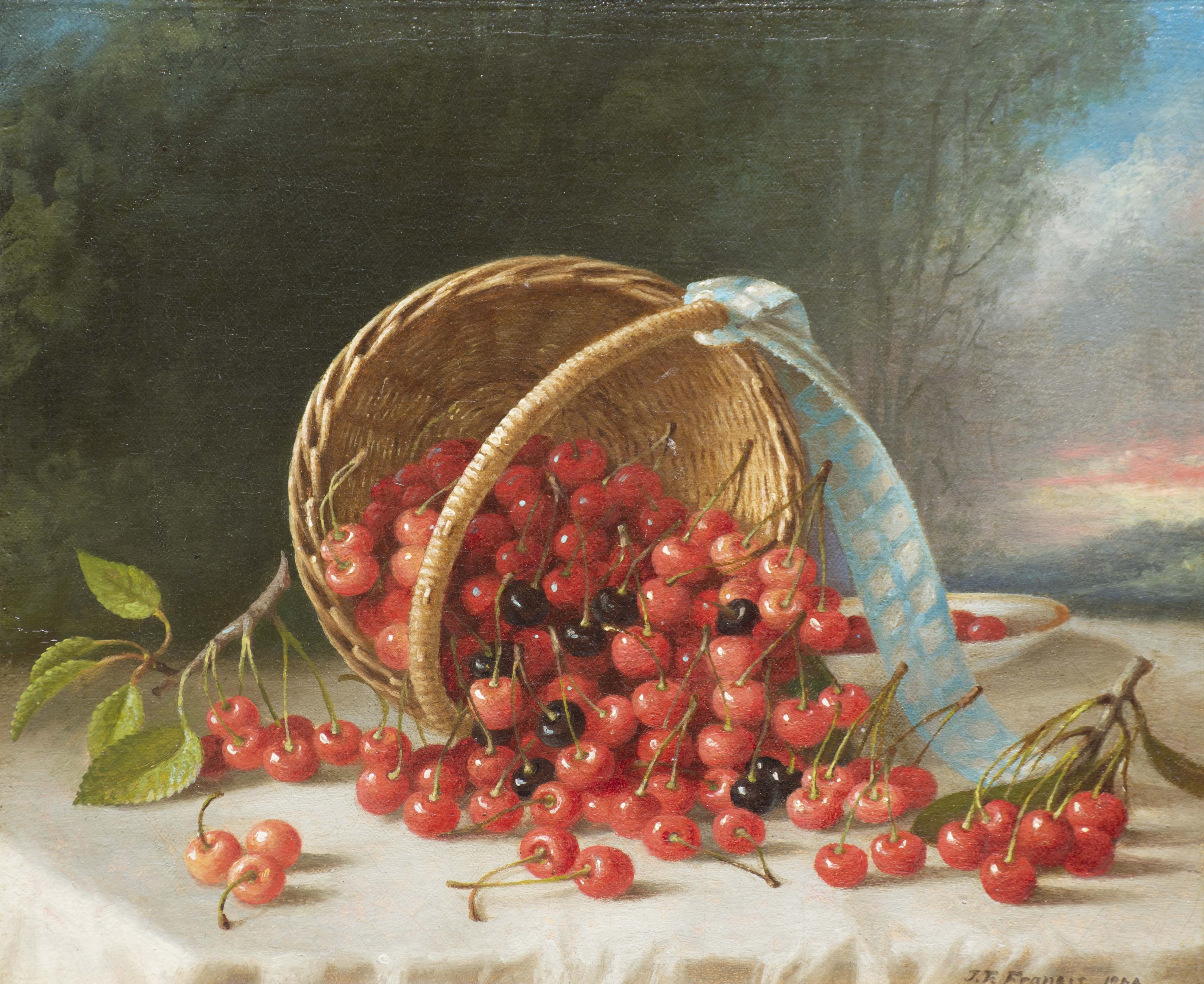 Basket of Cherries 1866